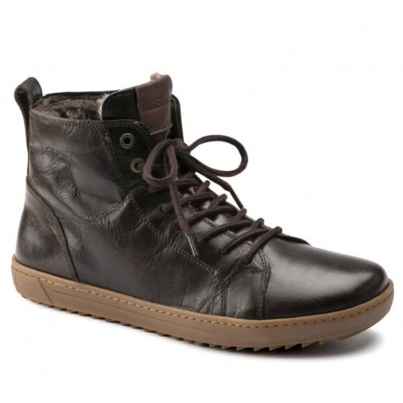 Birkenstock Womens Bartlett Leather Lambskin Lined Boot Mocha EU 37 US 6 New